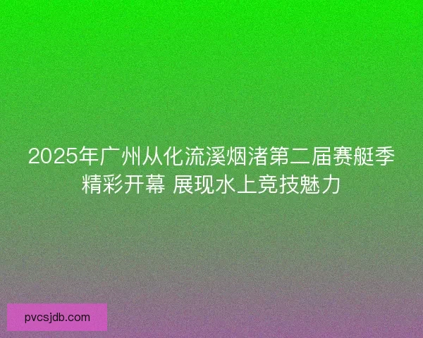 2025年广州从化流溪烟渚第二届赛艇季精彩开幕 展现水上竞技魅力